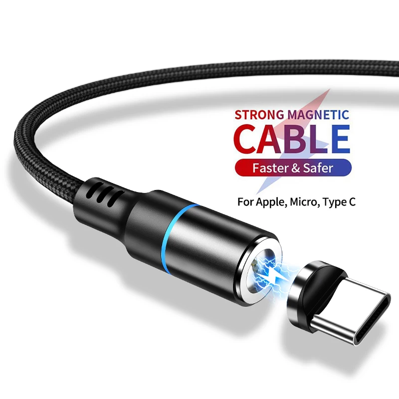 

OEM Brand Logo 1M Magnetic Charging Line Cell Phone 3 In1 USB Cable With IOS Android Type C High Quality Fast Charger Cable Line