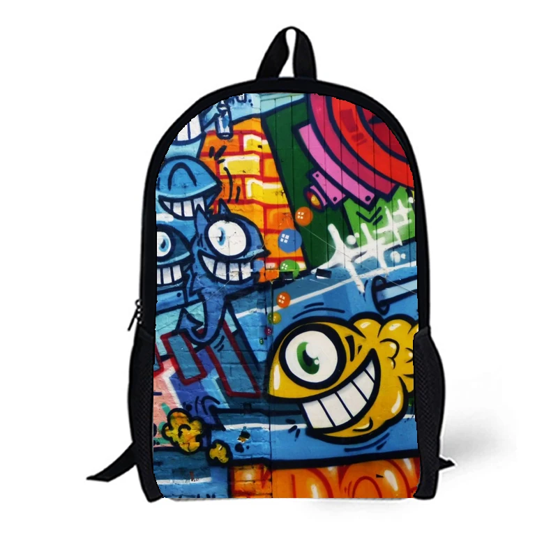 

3D printing Sublimation geometric casual graffiti backpack