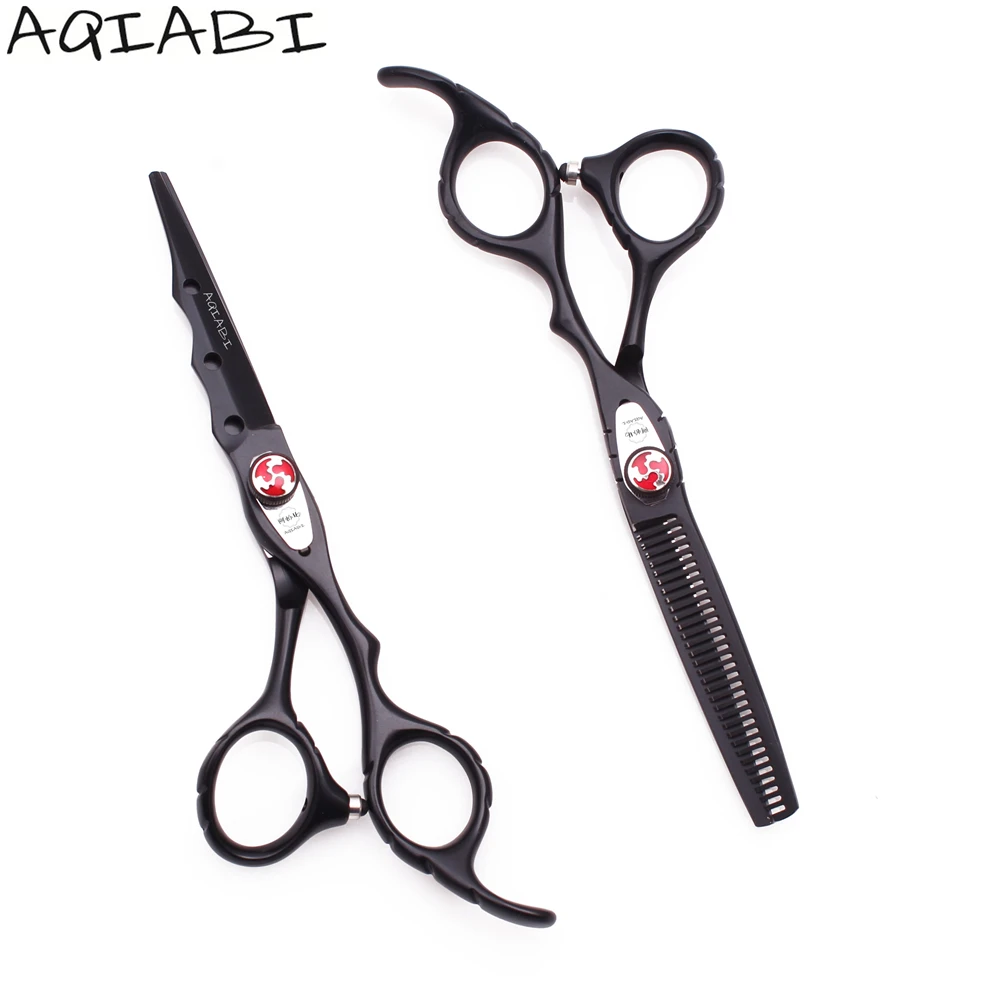 

Barber Scissors 6'' JP Stainless Steel Hair Cutting Scissors Thinning Shears Hair Scissors Black Razor Edge A1019