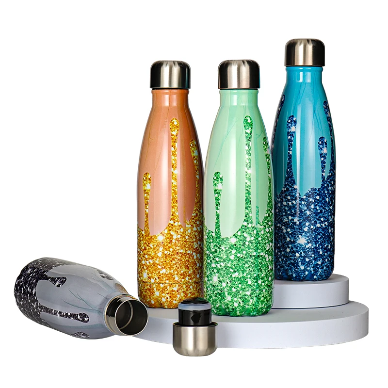 

Eco friendly 500ml Double Wall Vacuum Insulated Leak Proof Cola Shape Water Bottle Stainless Steel Water Bottle, Customized
