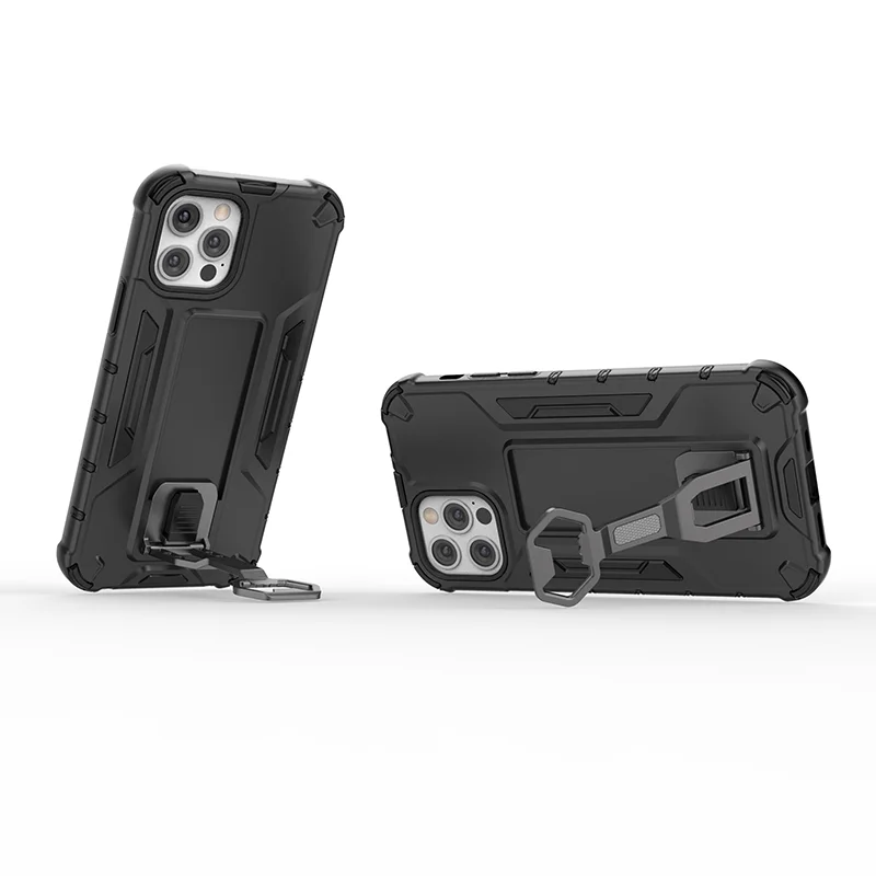 

Shockproof Phone Case With Folding Kickstand Back Cover Case For Iphone 12 pro max, Multi colors