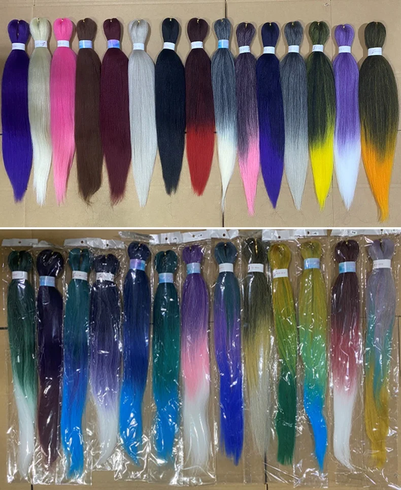 

Smartbraid Ombre Pink Blue Pre-Colored Synthetic Braiding Hair 28 Inch Easy Braid Hair Bulk