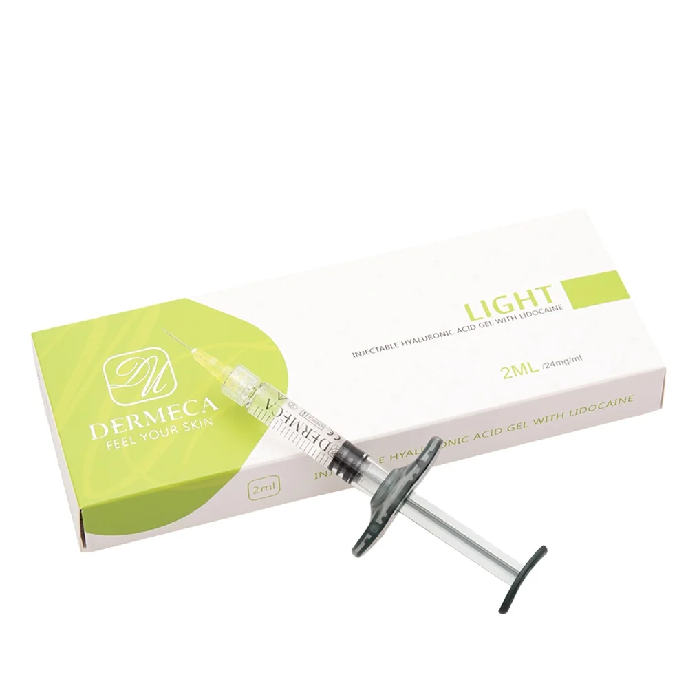 

DERMECA 1mlInjectable Hyaluronic Acid Dermal Filler Non-Animal Lip Enhancement Filler(MEDIUM 1ML), Transparent