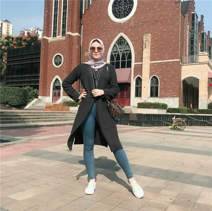 

2019 wholesale new arrival knit modern muslim clothing, As photo