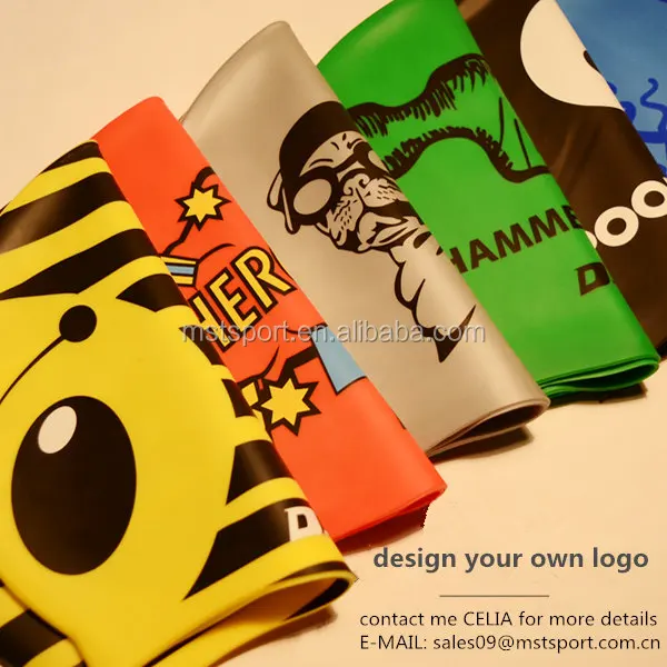 Oem Printing Custom Swim Caps For Triathlon Swimming Cap For Club And