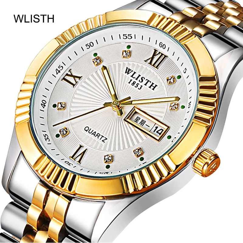 

Luxury fashion men's watch MOQ WLISTH male stainless steel quartz watch