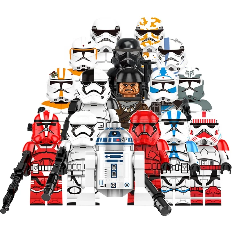 

KF6170 X0305 R2-D2 SW Series Custom Collection Smart Plastic Toy Storm Clone Troopers Wars Mini Block Bricks Figure