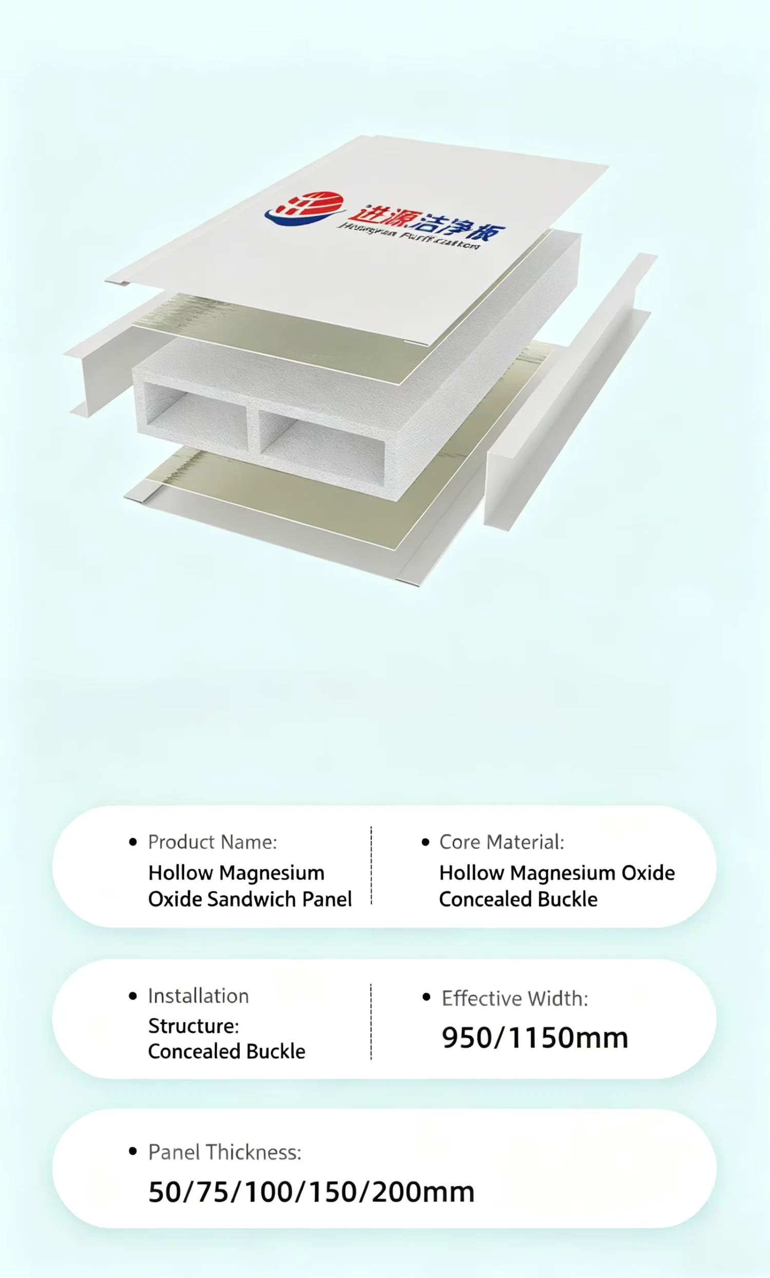 Floor Roof Building Panel, Waterproof, MGO - detail 4