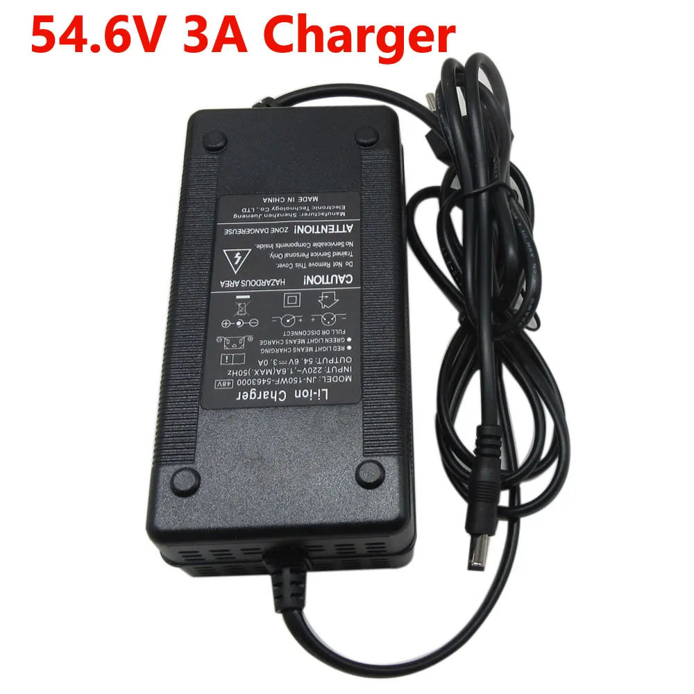 

48V Lithium Charger 54.6V 3A li-ion Charger DC 5.5*2.1 For 13S 48V 15AH 20AH 25AH Electric bike Battery PACK charger