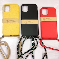 

Silicone Necklace Smartphone biodegradable Phone Case for IPhone 11 Pro Max Crossbody case with straps chain ropes