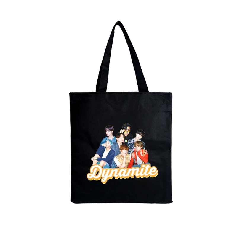 

Shoulder bag bulletproof Youth League new song Dynamite teaser photo surrounding canvas fashionable portable storage bag, Black