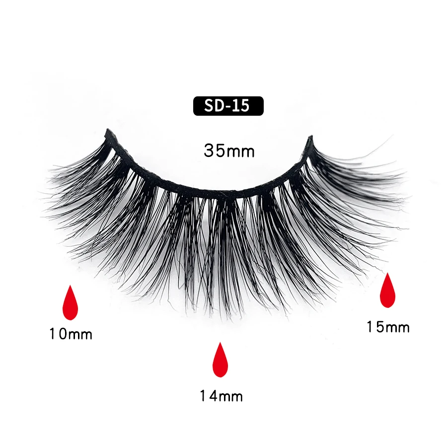 

Handmade lashes makeup 3D mink eyelashes, Natural black