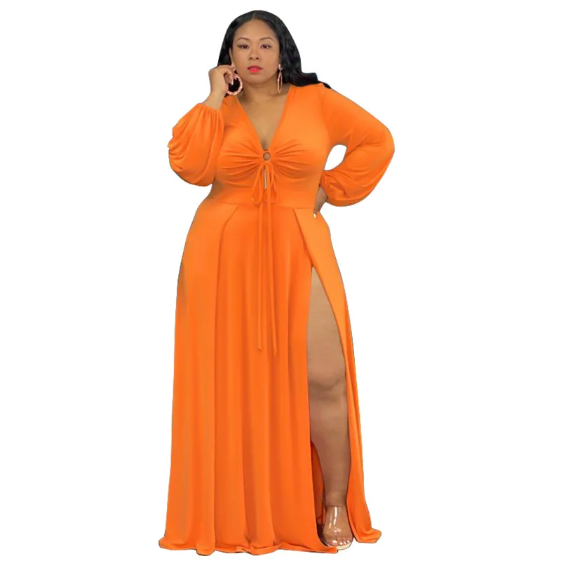 

PSD2150 Custom Women Clothing Plus Size Split Hollow out Design Bandage Women Maxi Dress, As show