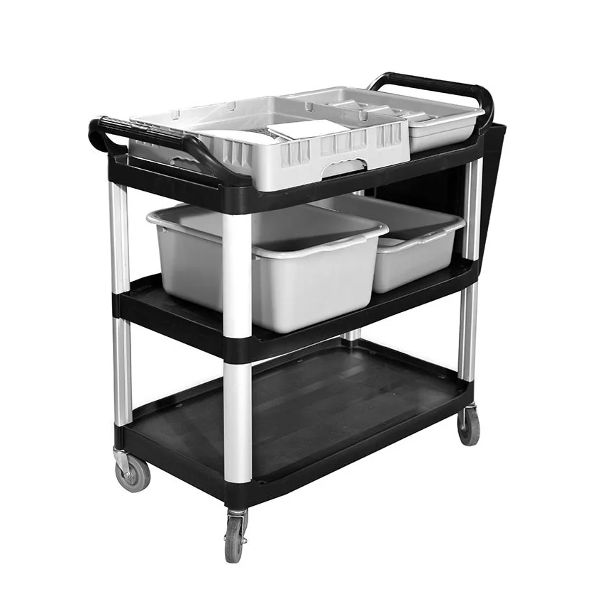 3tier Clean Cart Room Clean Service Trolley Tableware Trolley For