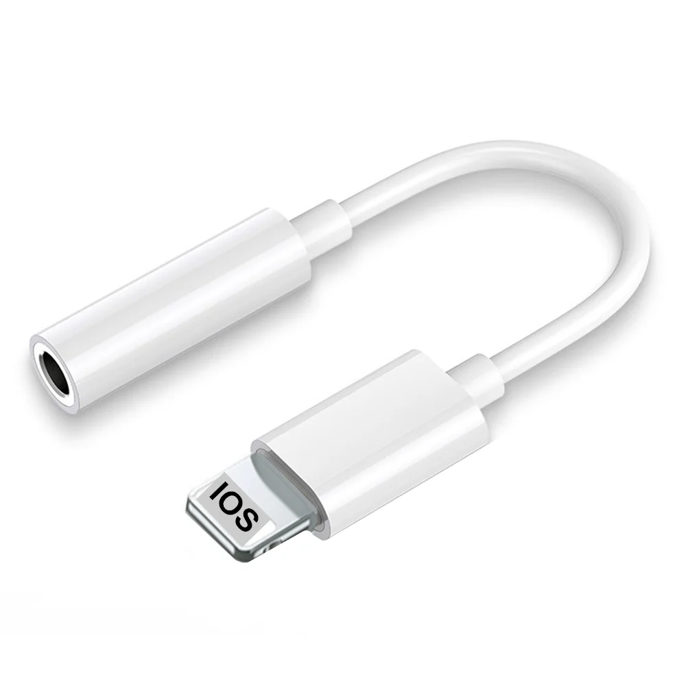 

Hot Sale IOS Original Female 3.5mm for Apple to 3.5 mm Headphone Jack Adapter Cord Aux Cable Audio Connector, White