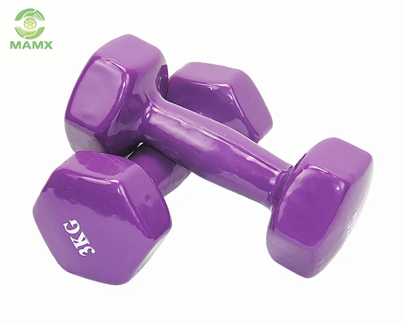 

Gym equipment Cast iron VinylDipping Neoprene Coated colorful Dumbbell, Various colors