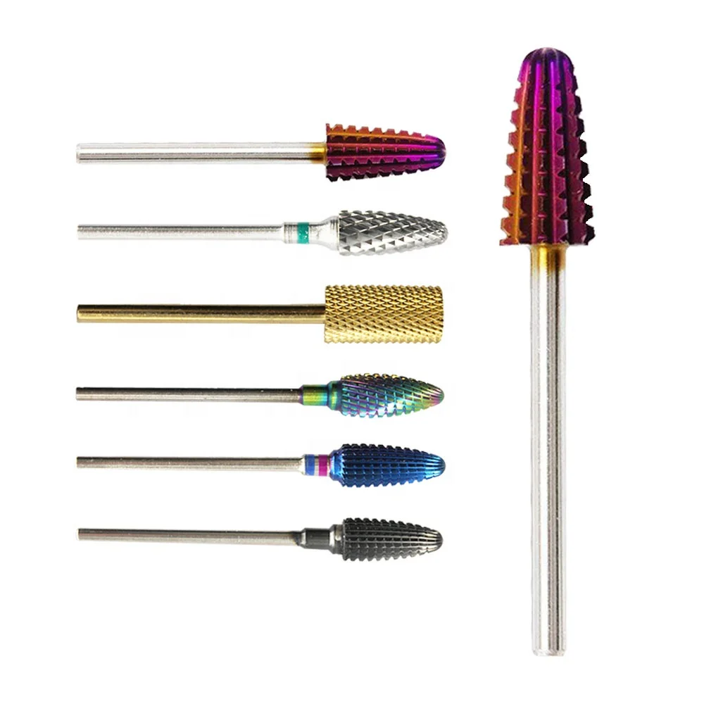 

Carbide 5In1 Nail Bit Fine Nail File Cone Carbide Drill Bits For Manicures