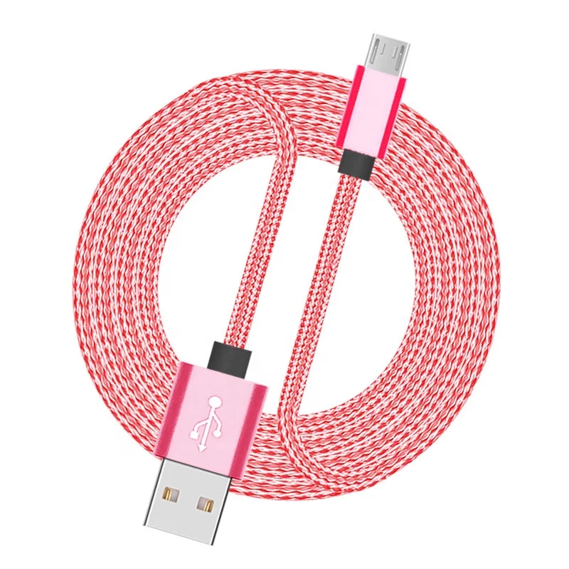 

WIK-DT DDP Shipping 3M 10Fts Nylon Braided Phone Charger Cord Long Charging Cable for Smart Phone, Black/gold/gray/red/rose-gold/silver