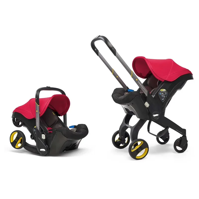 

Infant Baby Car Seat Stroller 4 In 1 Newborn Baby Bassinet Cradle Type Safety Seat Carrycot Baby Carriage Basket, Black, pink, wine red, blue, khaki, gray