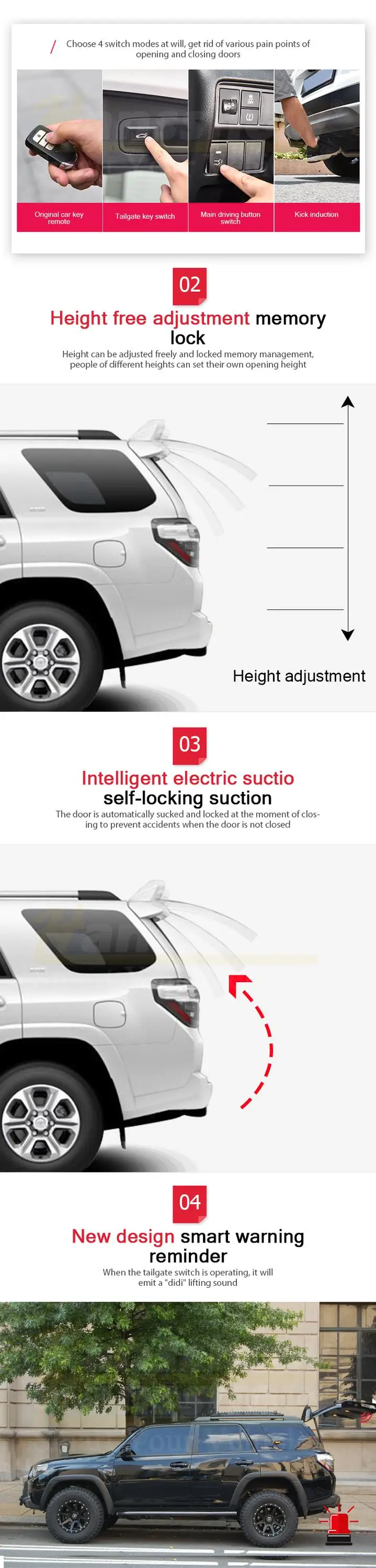 Universal Power Tailgate Kit Car Remote Control Electric Tailgate For