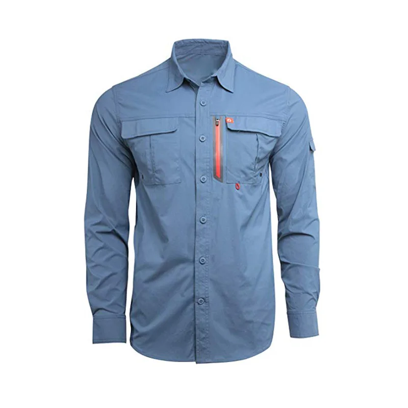 Men Cotton Brand Name Hiking Shirt Long Sleeve Shirt Outdoor