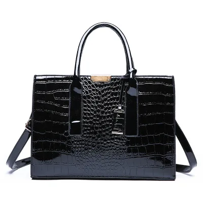 

New Pu Leather Crocodile Pattern Handbags States Fashion Bags Women Big Bag Tote Bag Hand Shoulder Diagonal Package