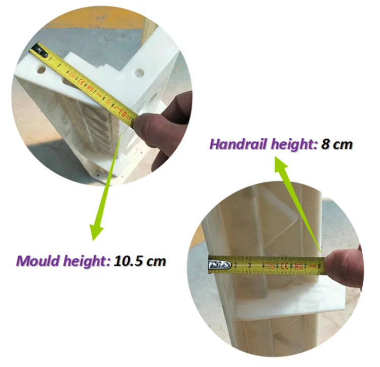 ABS plastic precast concrete handrail mold