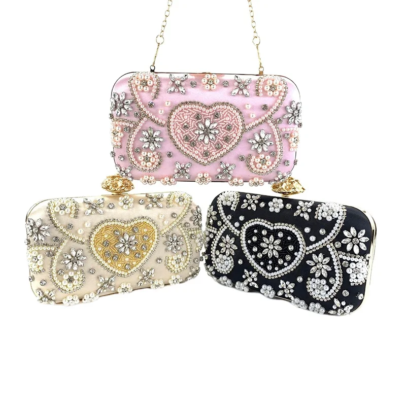 

Minibook Best Selling Rhinestone Embroidered Diamond Clutch Bag Evening Bags Purse Handbag