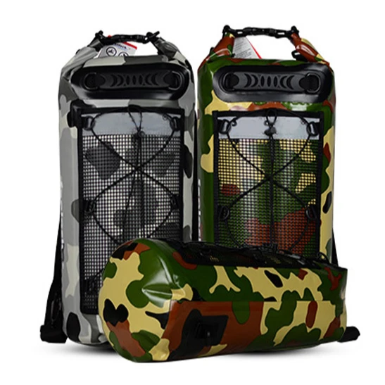 

Custom Outdoor Sport Roll Top Waterproof Dry Travel Camouflage bag, Accept customized color