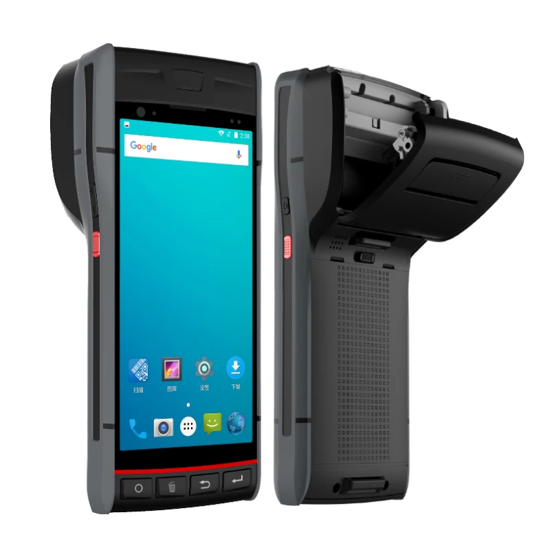 

Latest Android PDA with Built-in Ternimal Printer Android 9.0 NFC GPS 4G Rugged PDA Handheld with 13MP 1D 2D Barcode Scanner