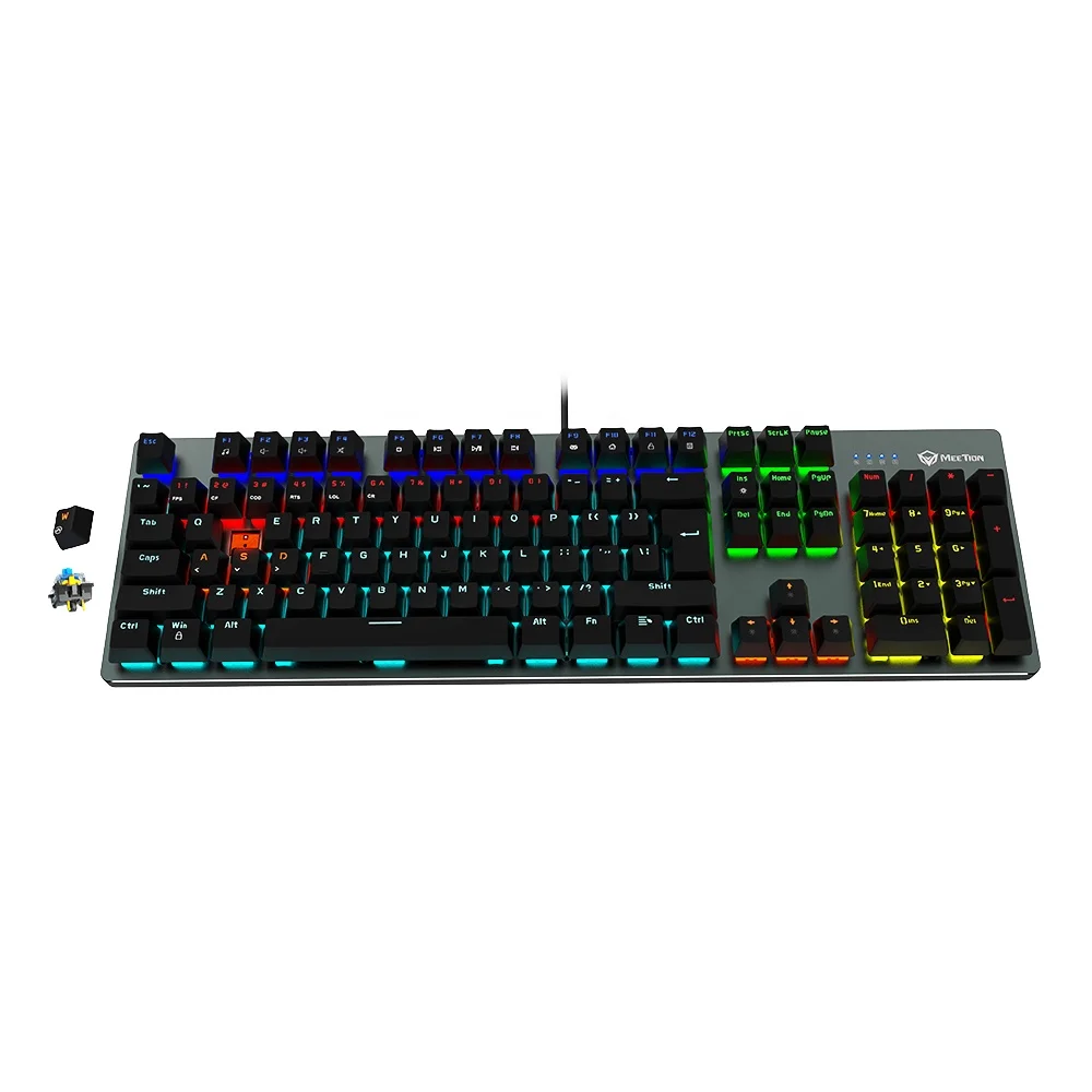 

Custom Lighting Replaceable Shaft MeeTion MK007 Pro Gaming Special Equipment Wired Mechanical Keyboard