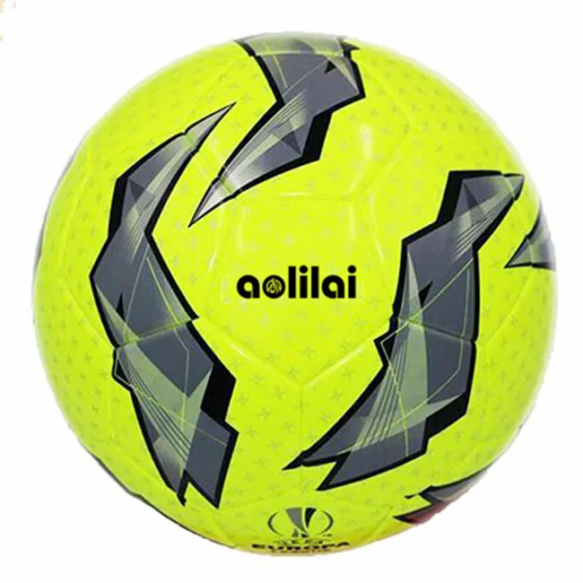 

New Design EuropeOfficial Match Use Size 5 Football High quality TPU laminated Soccer Ball, Green. accept client requirement