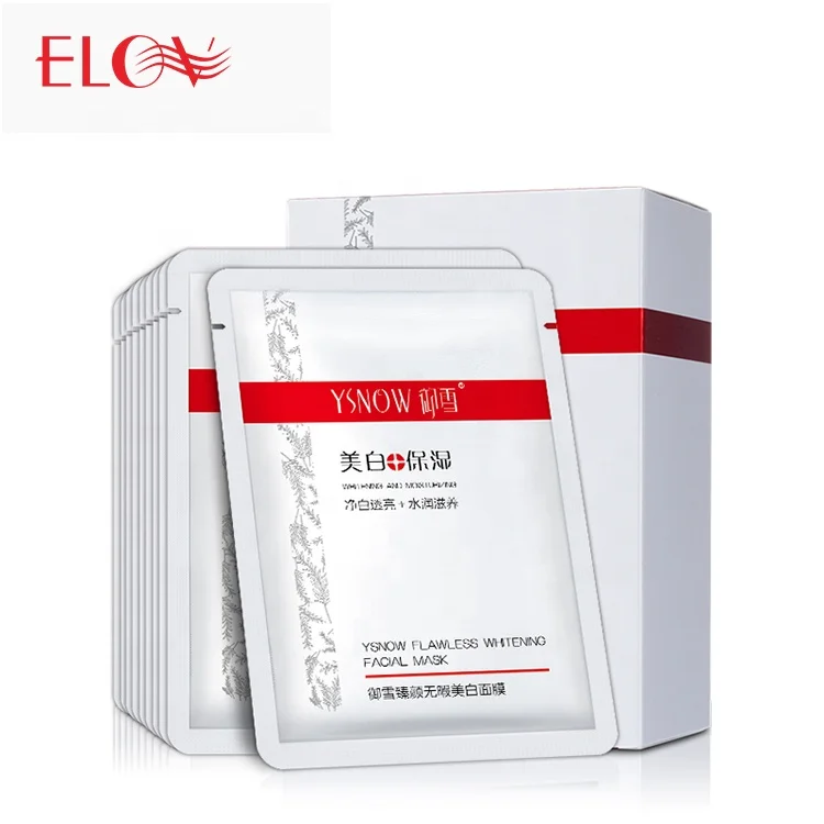 

Factory Price Wholesale Ysnow Natural Deep Cleansing Whitening Sheet Mask Korean Facial Face Mask For All Skin Types