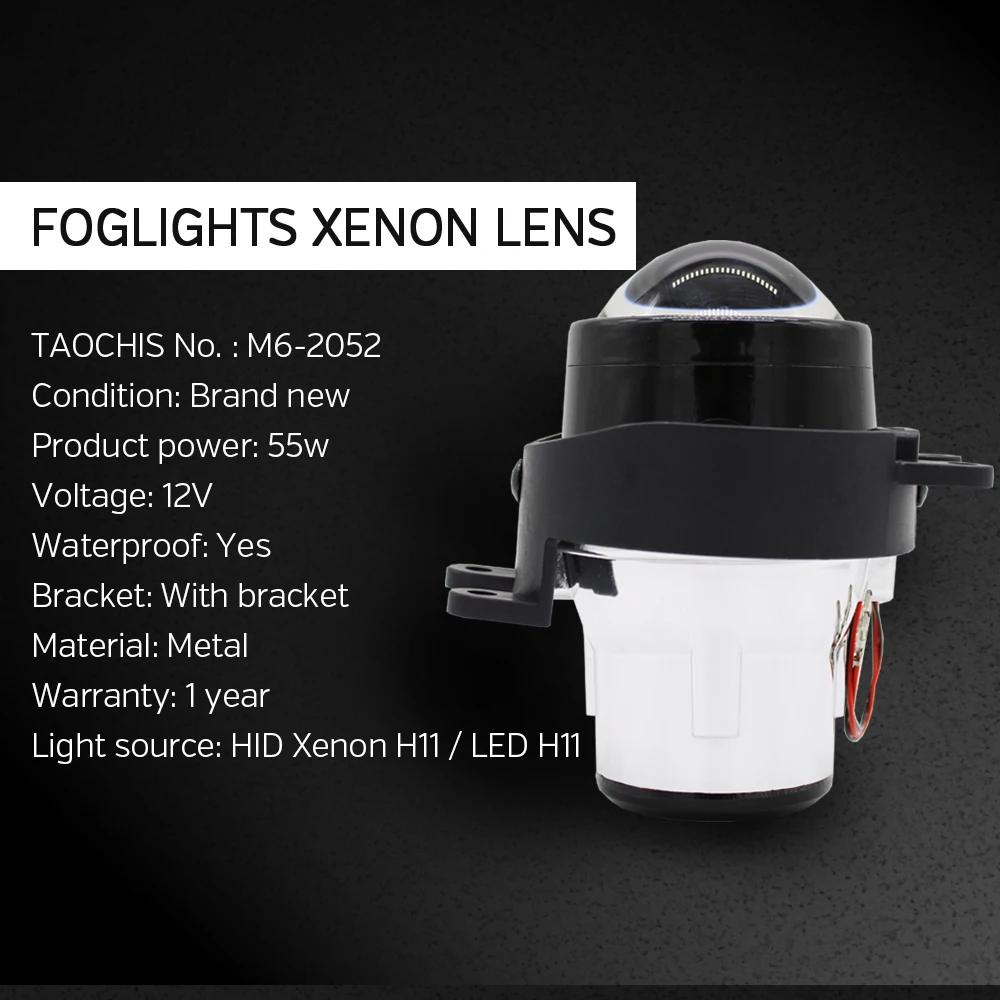 
TAOCHIS M6 2.5 inch Fog light Projector Lens OEM For Toyota Corolla Prado Camry Yaris Levin foglight lamp Hid Bi-xenon H11 kit 