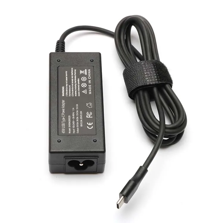 

5V 2A 20V 2.25A 45W USB Type C AC laptop charger for HP TPN-CA01 laptop adapter, Black