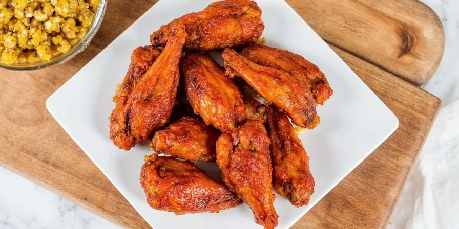 Sweet Thai Chili Wings on a plate