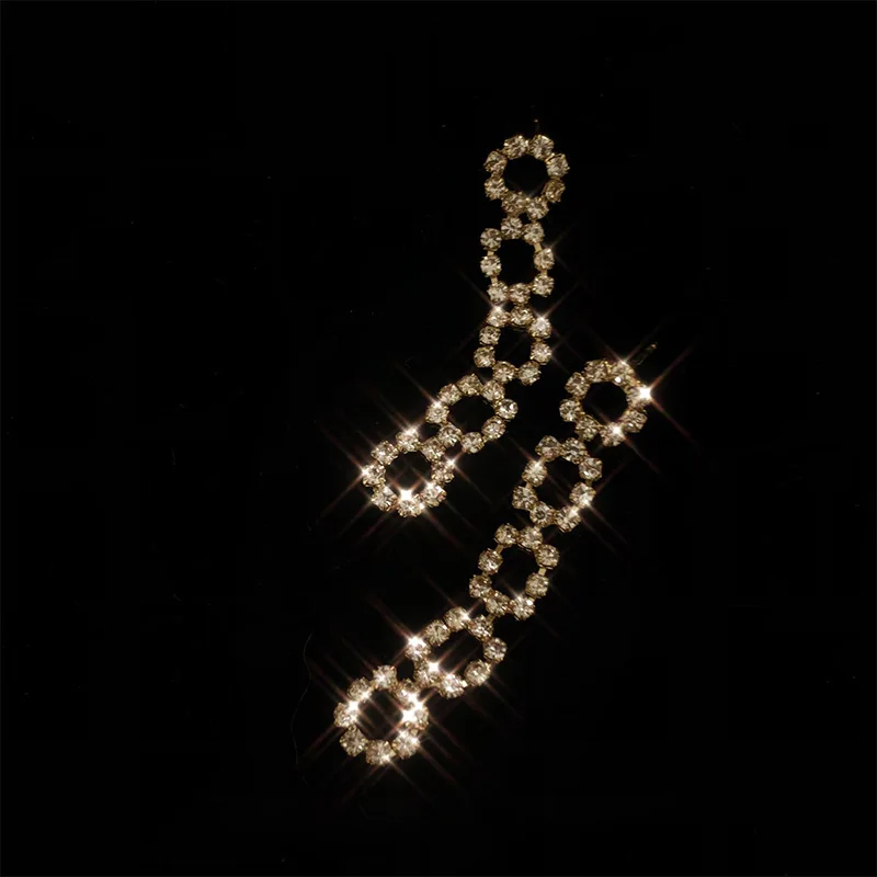 

2021 trendy jewelry hollow rhinestone earrings dangle
