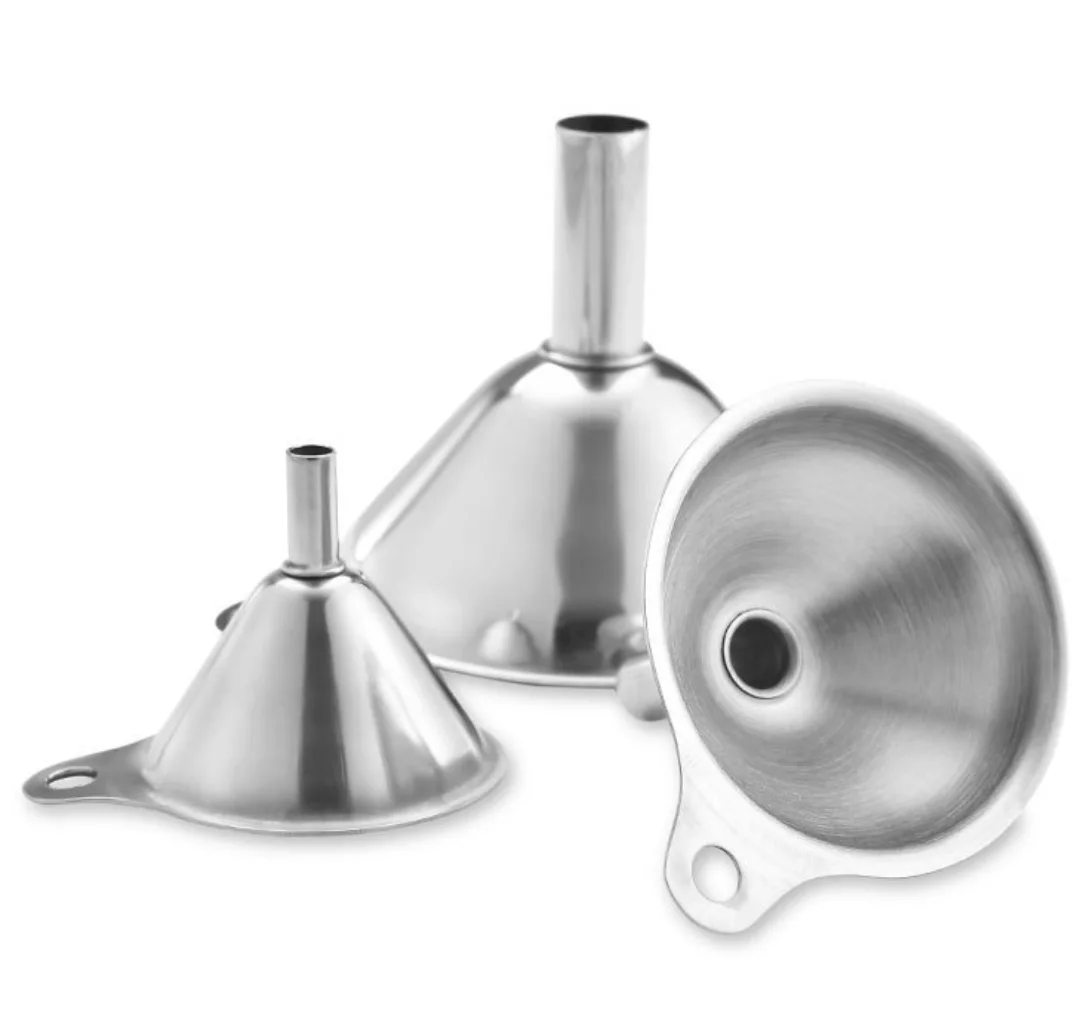 

Kitchen Tools & Gadgets Stainless Steel Oil Wine Liquid Filling Kitchen Funnel Set Kitchen