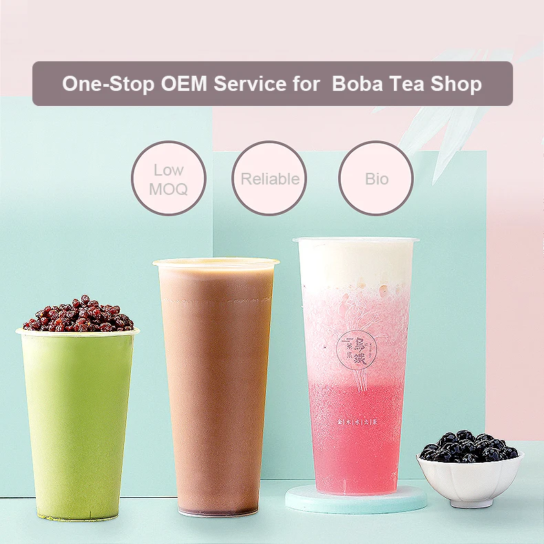 
Custom Logo 360ml 500ml 700ml Disposable Plastic Smoothie Boba Cup with Lid 