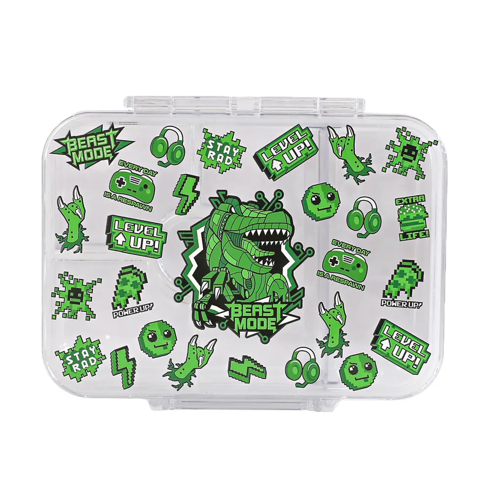 850ml BPA-Free Tritan Plastic Bento Lunch Box for Kids Cute Design with Heatable Compartment and Plastic Lid