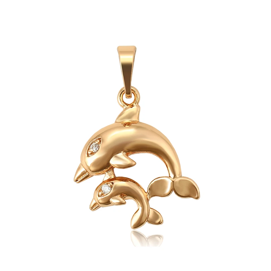 

34502 Xuping laseat elegant double fish pendant gold plated pendant women jewelry