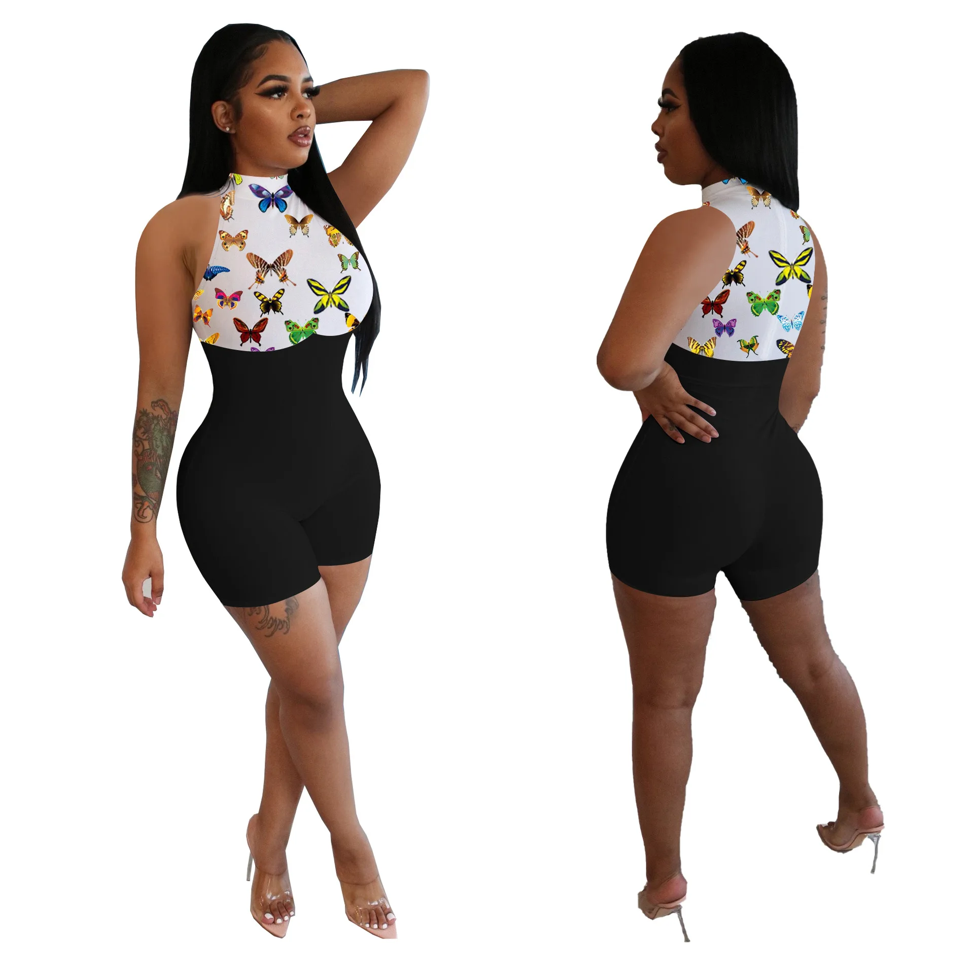 

2020 cute sexy fashion high-grade leather pants women's jumpsuit