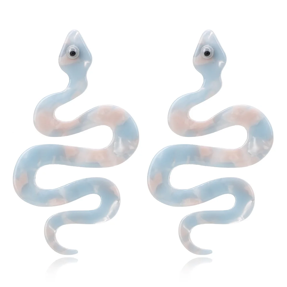 

Creative animals whimsy exaggerated acetic winding snake earrings