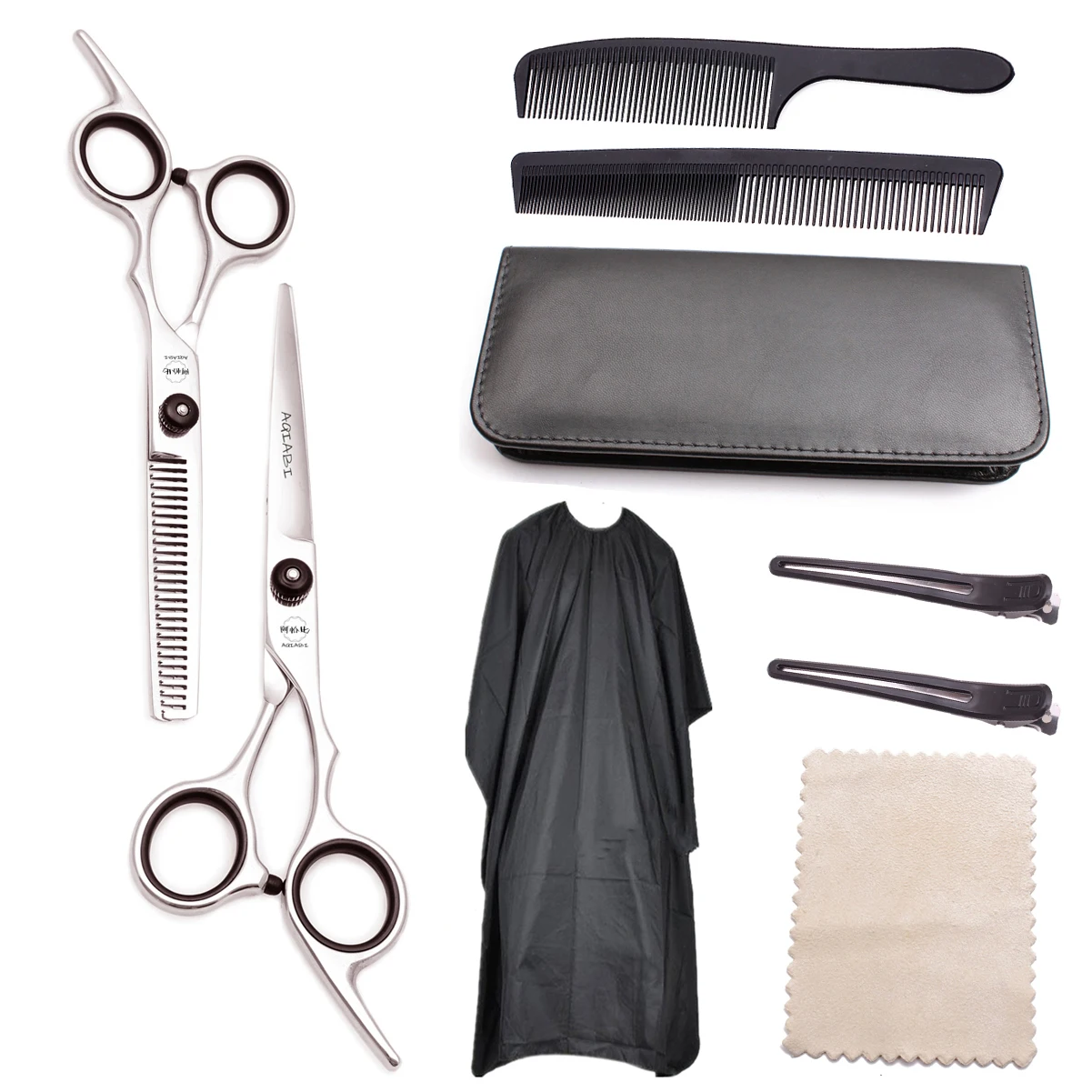 

Hair Scissors Set for Home Use 6'' AQIABI Hair Cutting Scissors Thinning Shears Hairdressing Scissors Barber Shop A1001 Amazon, Shiny