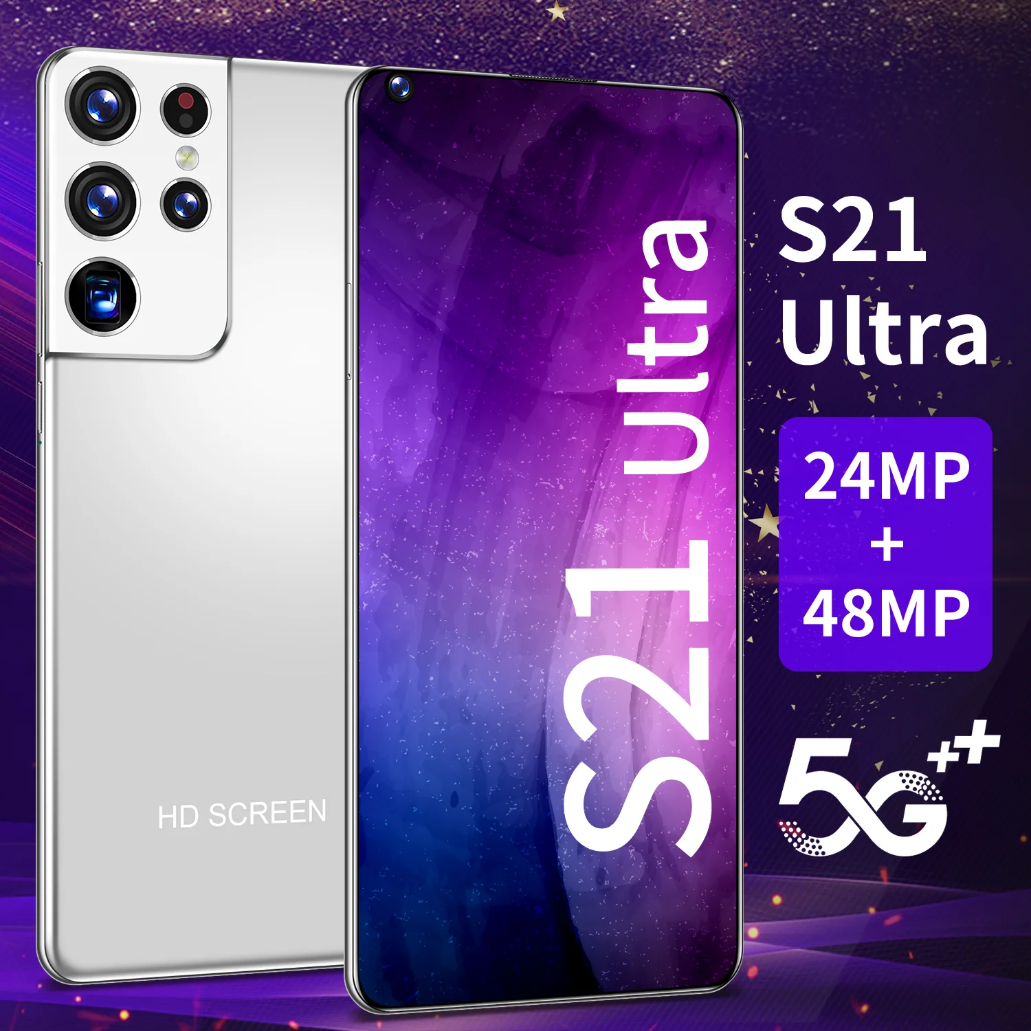 

Galay S21ul-tra super smartphone 6800mah 7.3inch 4G 5g 24mp + 48mp 4GB + 64GB smartphone Android phone 1440x3200