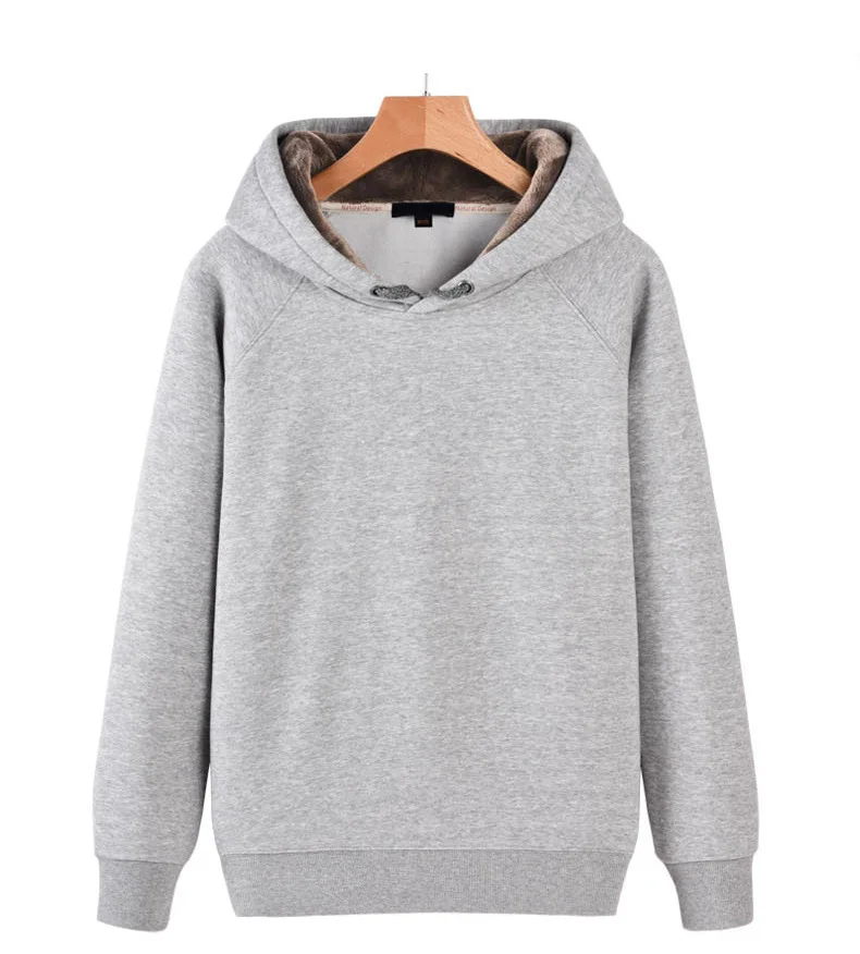 

Manufacturers New Thickening Fleece Hooded Sweater Cover Head Solid Color Blank Custom Casual Printing Men's Clothing, Customized colors