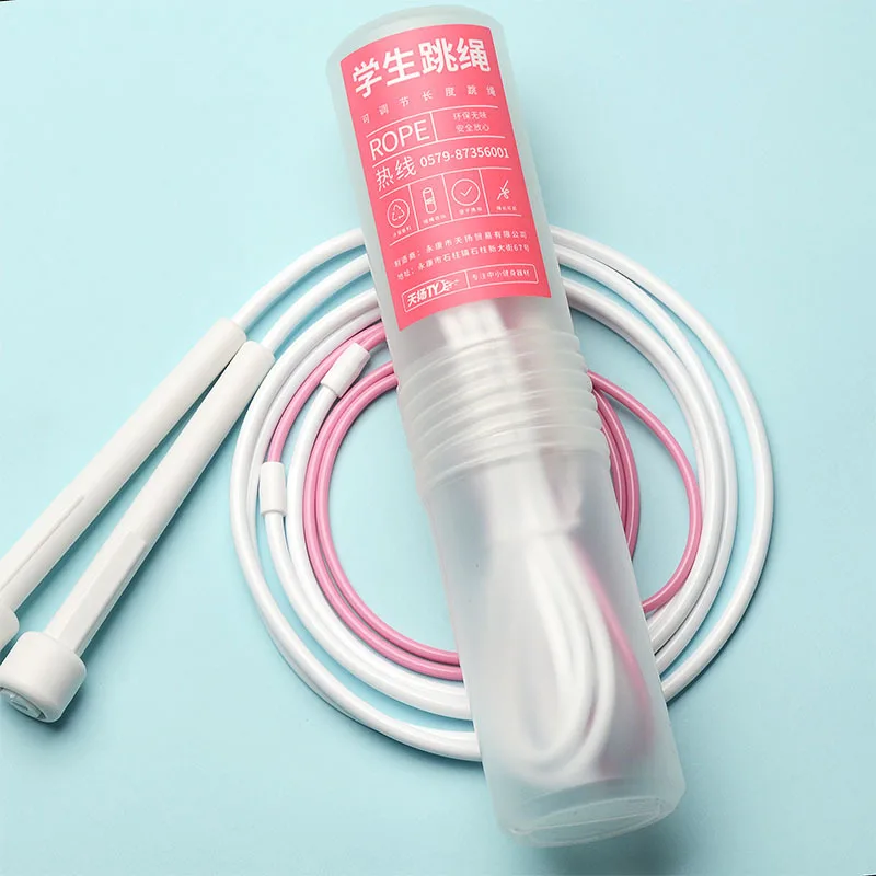 

Two-color logo custom Sand learning style skipping rope Double shake Speed competition without knotting unisex fancy jump rope, Yellow pink blue