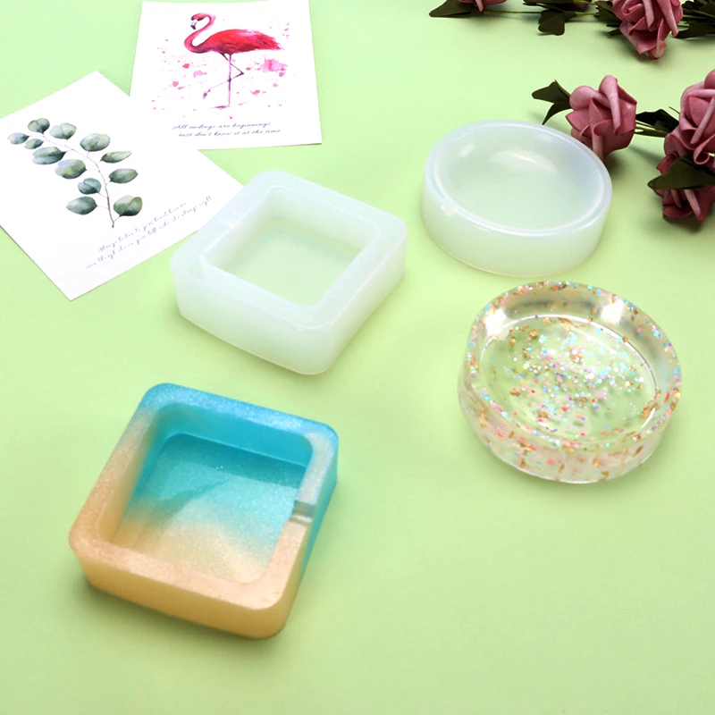 

Reusable DIY Silicone Mold Crystal Pattern Ashtray Perfume Plaster Mould for Crafts Aromatherapy Handmade Soap Candle Flower Pot