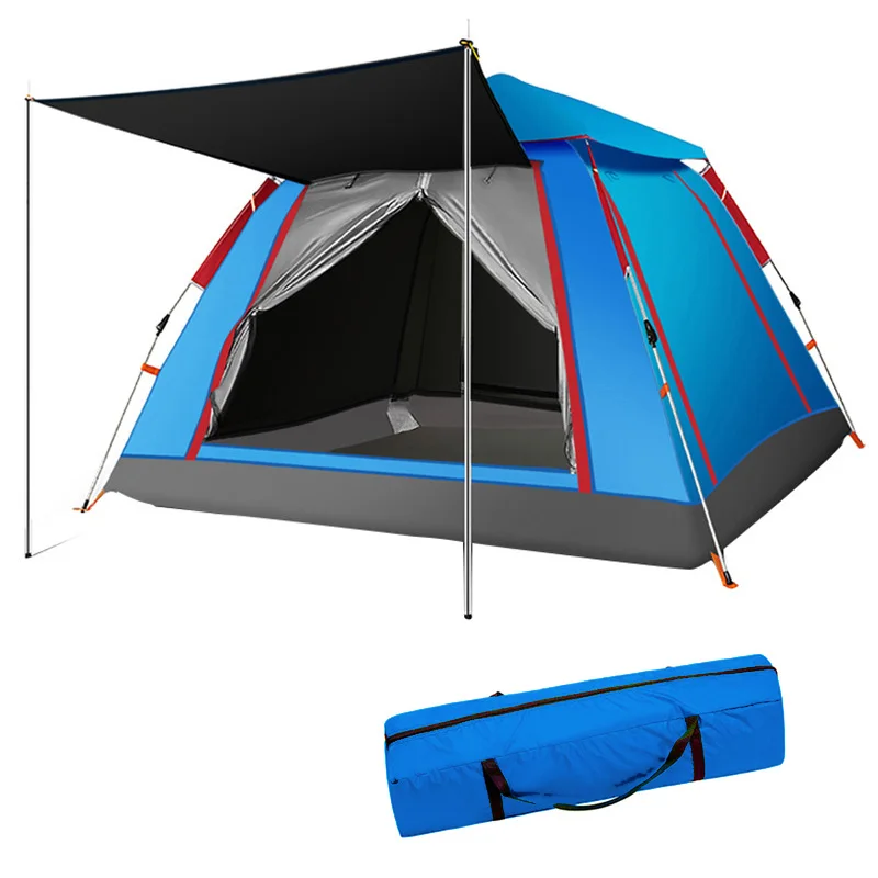 

Outdoor holiday family party BBQ Picnic break sleeping breathable mosquito net window ultralight automatic pop up camping tent, Customized color