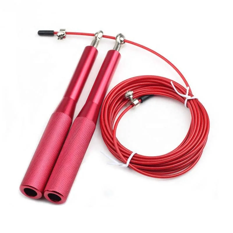 

Professional Training Fitness High Quality Durable Custom Logo Speed Packaging Bag Ball Bearing Metal Aluminum Skip Jump Rope, Black, blue, red, and custom color